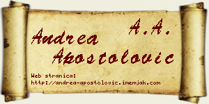 Andrea Apostolović vizit kartica